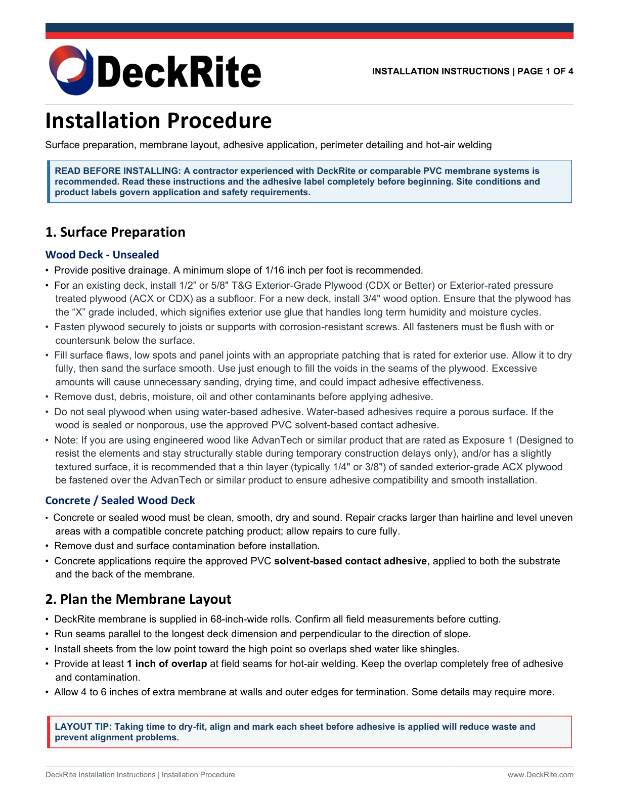 DeckRite Installation Instructions 2026 preview
