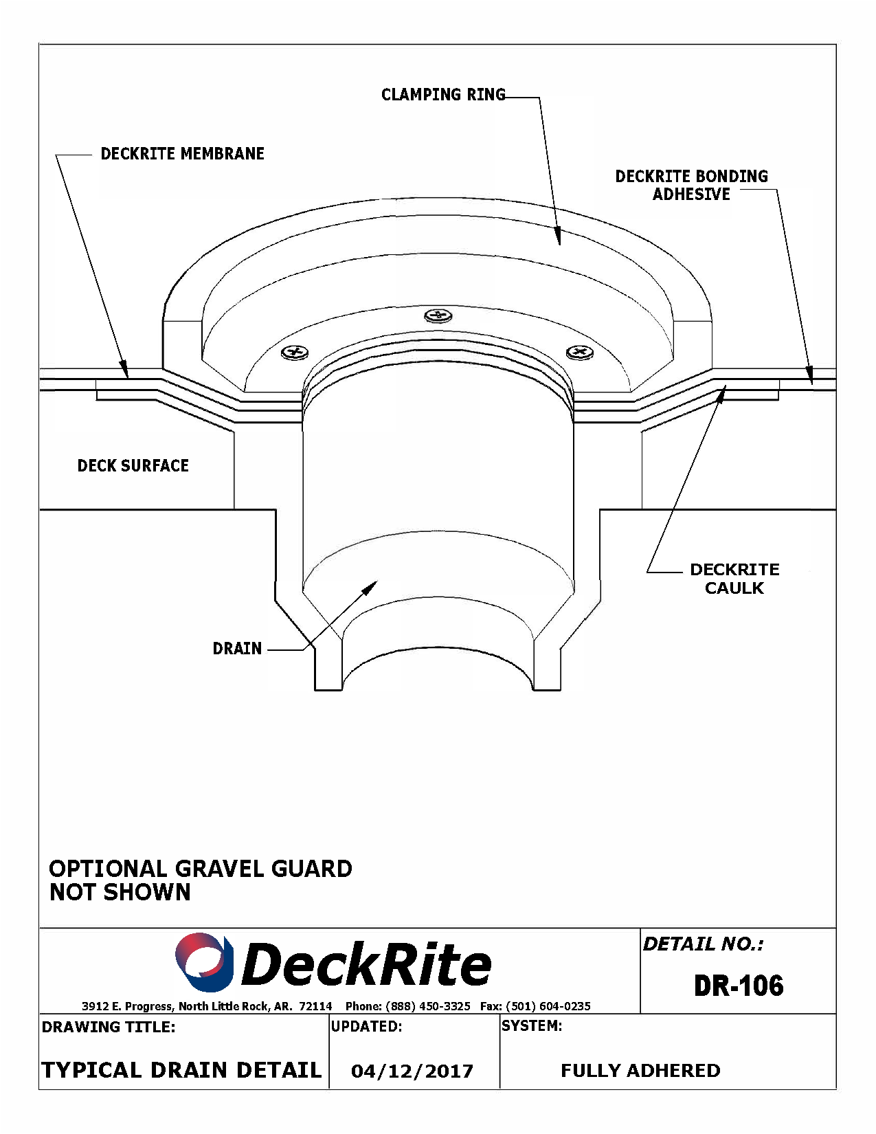 Typical Drain Flashing Detail