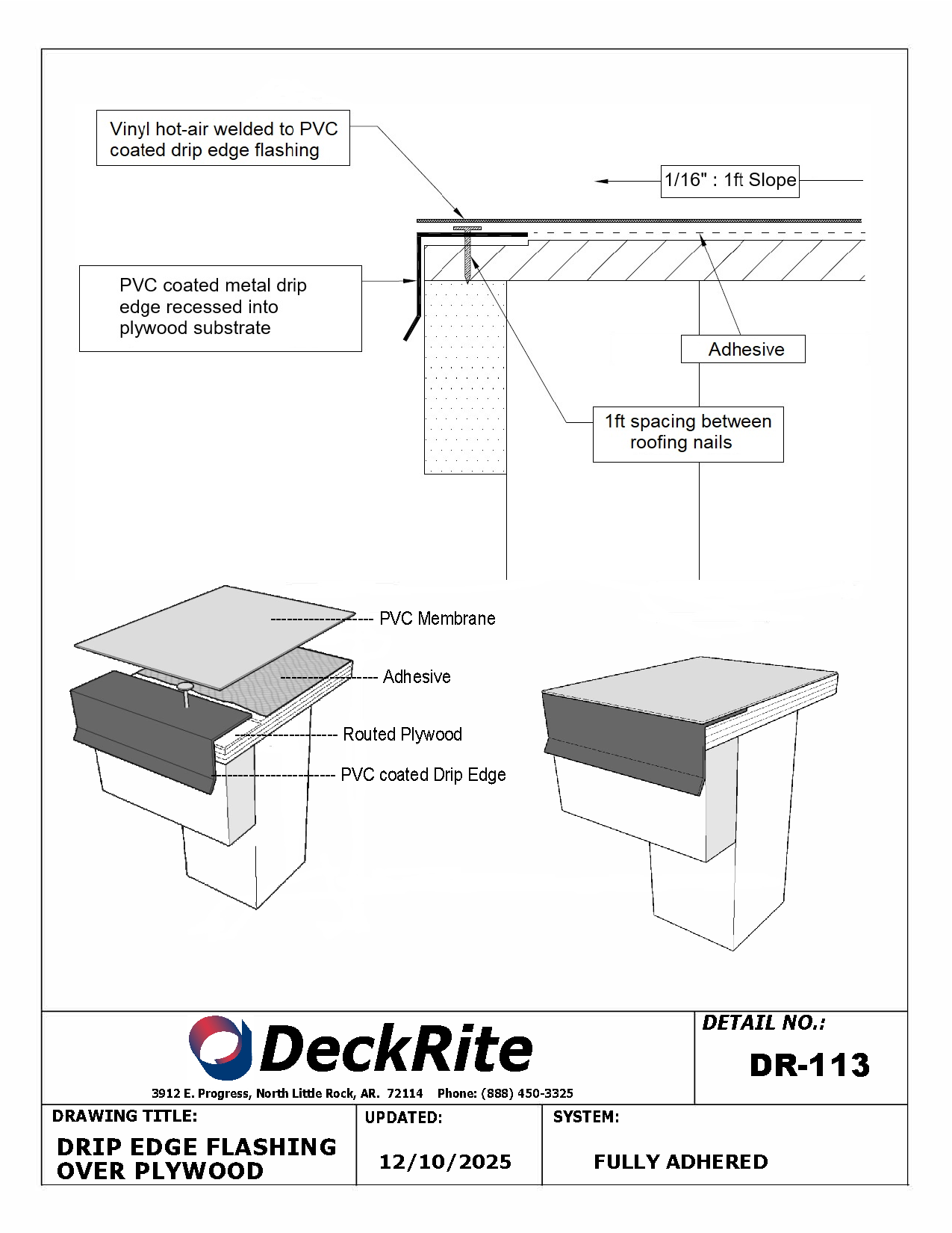 Drip Edge Flashing Over Plywood