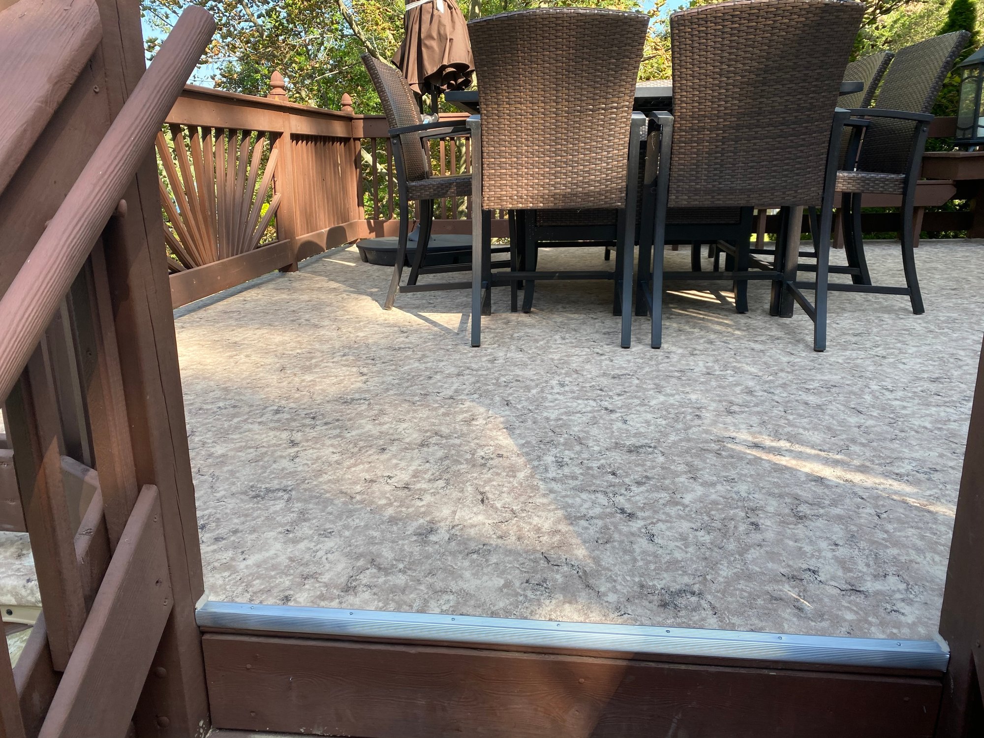 Tuscany Sand DeckRite dining deck in Michigan