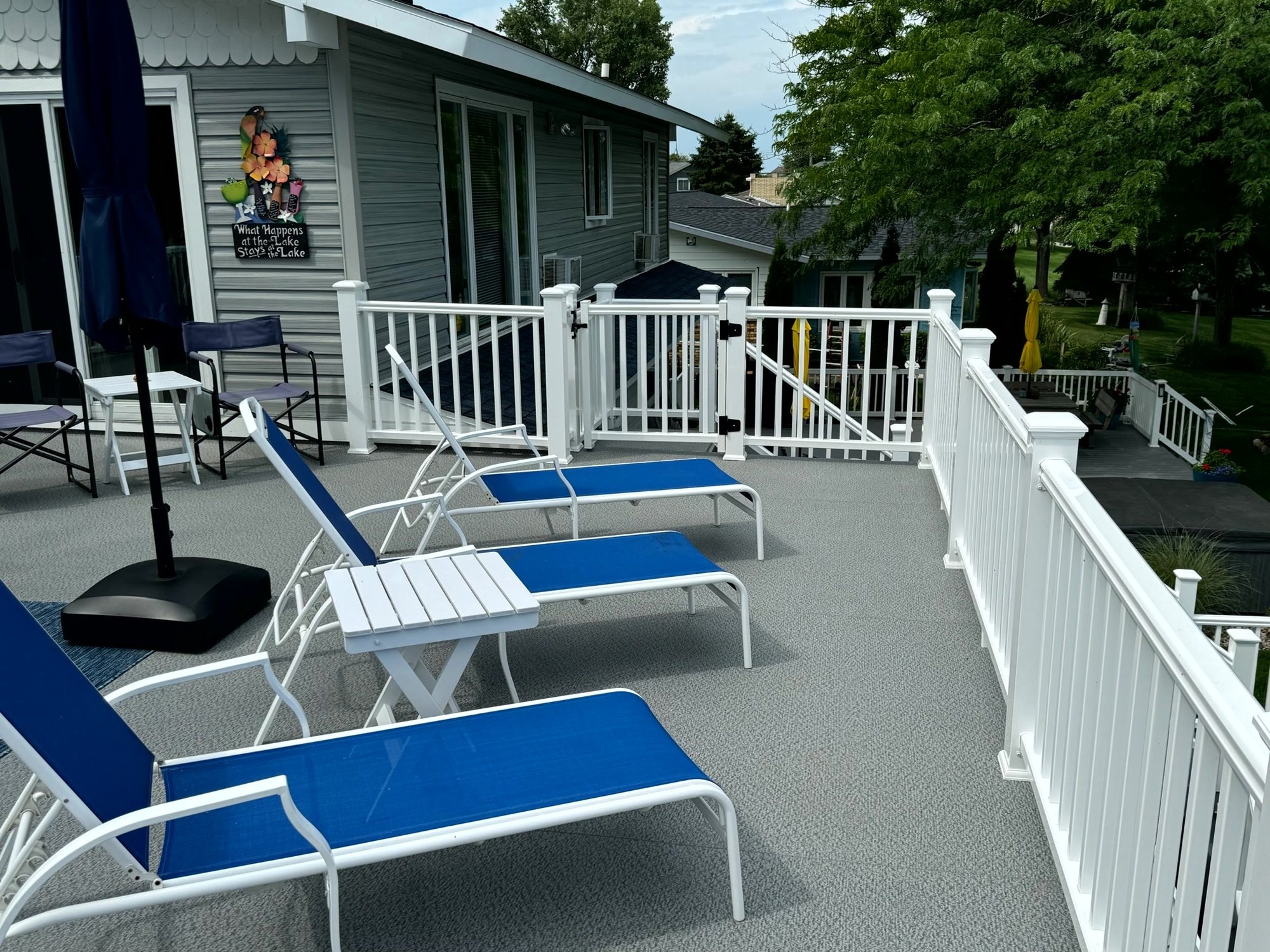 Slate Gray DeckRite lakeside deck in Sand Pointe, Michigan