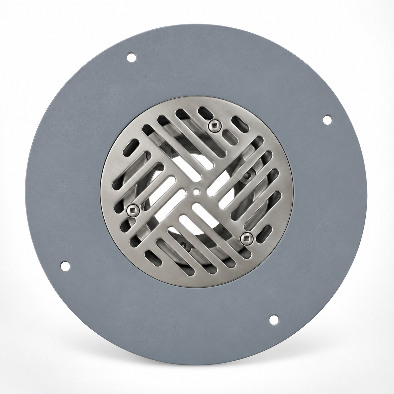 PVC coated drain top view